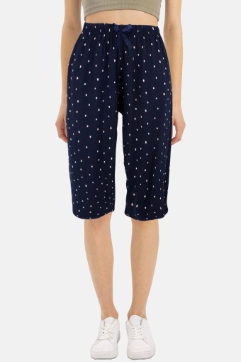 PİJAMONİ - Pijamoni Kadın Tek Alt Kapri Milan - Lacivert/1