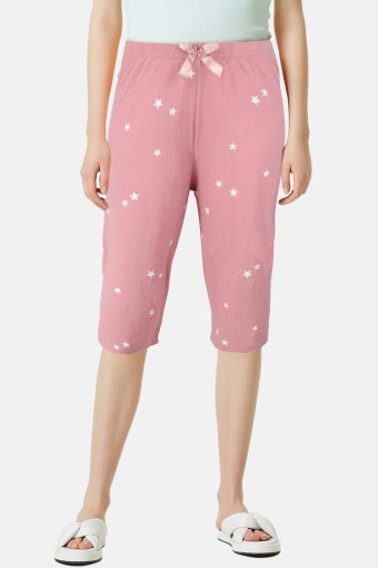 PİJAMONİ - Pijamoni Kadın Tek Alt Kapri Milan - Pudra