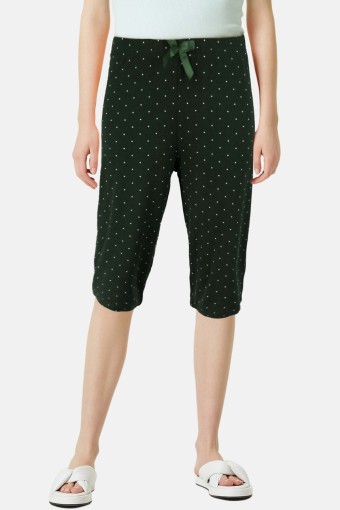 PİJAMONİ - Pijamoni Kadın Tek Alt Kapri Milan - Yeşil