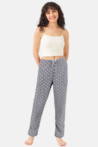 PİJAMONİ - Pijamoni Kadın Tek Alt Pijama Cepli Polar - Gri/1