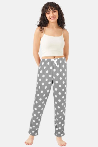 PİJAMONİ - Pijamoni Kadın Tek Alt Pijama Cepli Polar - GRİ/3