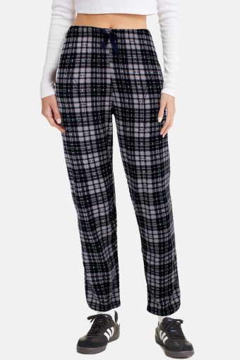 PİJAMONİ - Pijamoni Kadın Tek Alt Pijama Desenli Süet - Çok Renkli