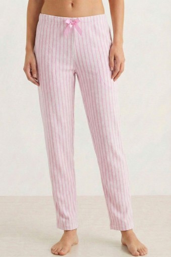 PİJAMONİ - Pijamoni Kadın Tek Alt Pijama Desenli Süet - Pembe/3