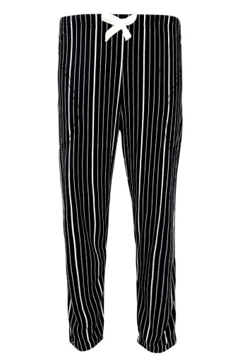 PİJAMONİ - Pijamoni Kadın Tek Alt Pijama Desenli Süet - Siyah/4