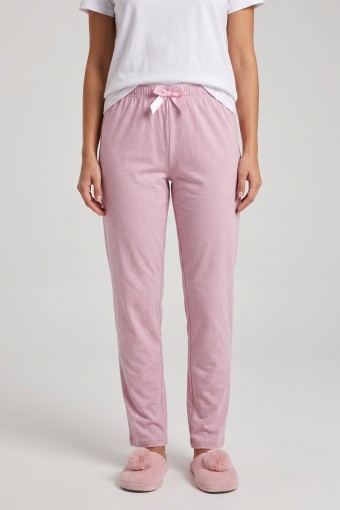PİJAMONİ - Pijamoni Kadın Tek Alt Pijama Likralı Süprem - Pudra