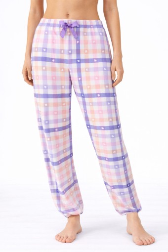 PİJAMONİ - Pijamoni Kadın Tek Alt Pijama Milan Viskon Kumaş - Çok Renkli/1