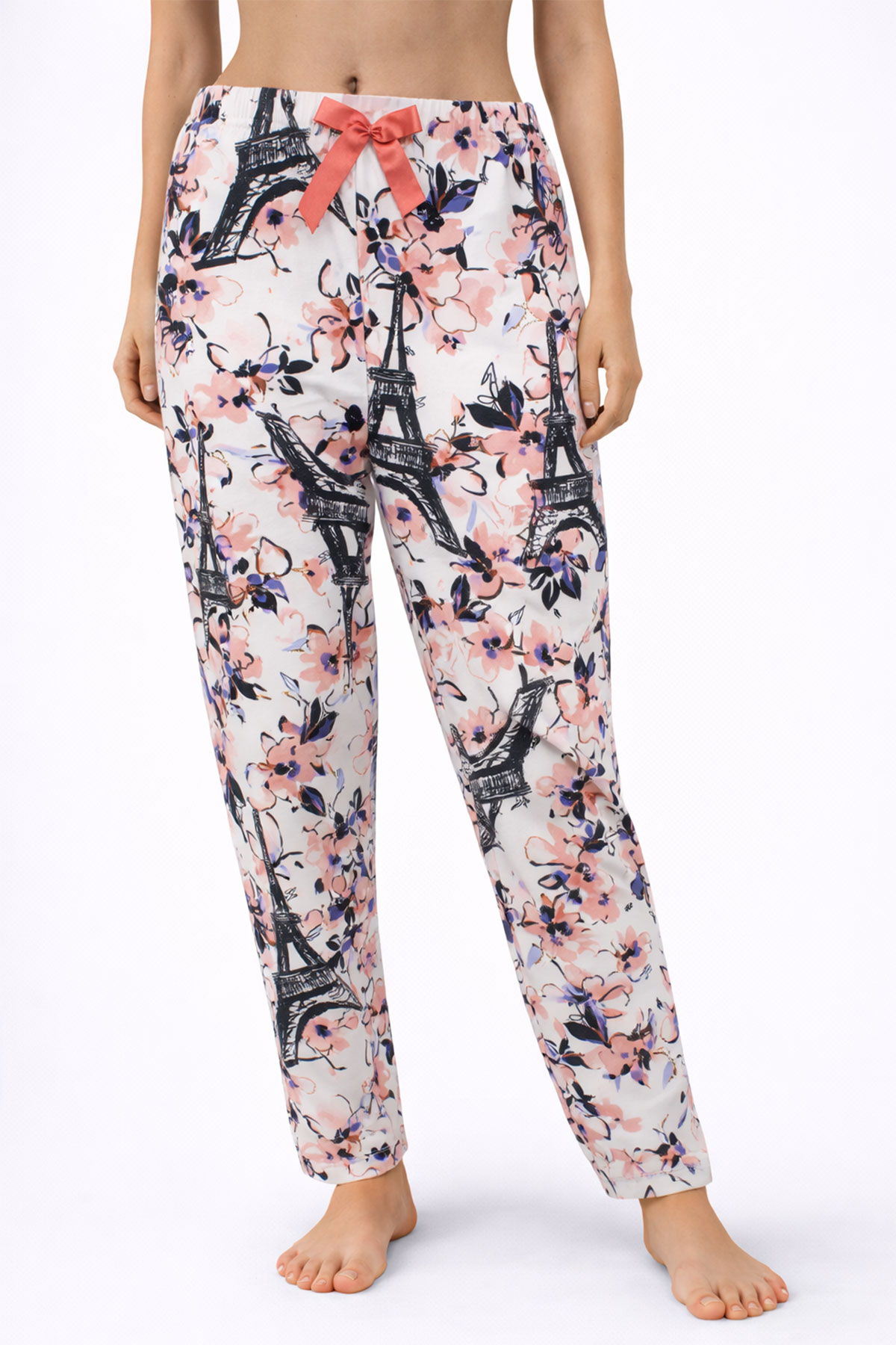 Pijamoni Kadın Tek Alt Pijama Milan Viskon Kumaş - Çok Renkli/3 - Thumbnail