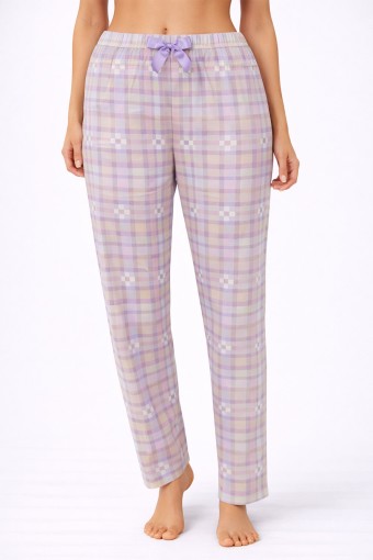 PİJAMONİ - Pijamoni Kadın Tek Alt Pijama Milan Viskon Kumaş - Çok Renkli/4