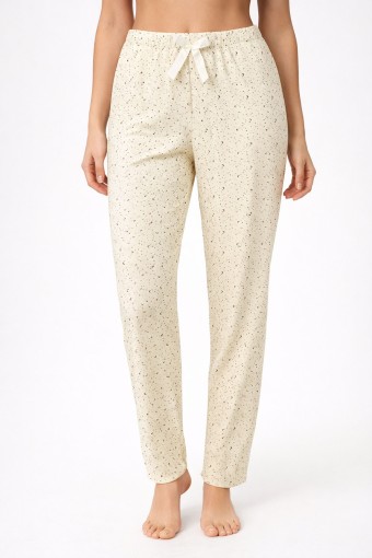 PİJAMONİ - Pijamoni Kadın Tek Alt Pijama Milan Viskon Kumaş - Ekru/3