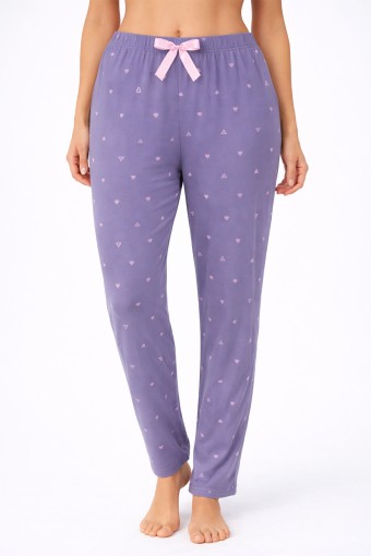 PİJAMONİ - Pijamoni Kadın Tek Alt Pijama Milan Viskon Kumaş - Füme/2