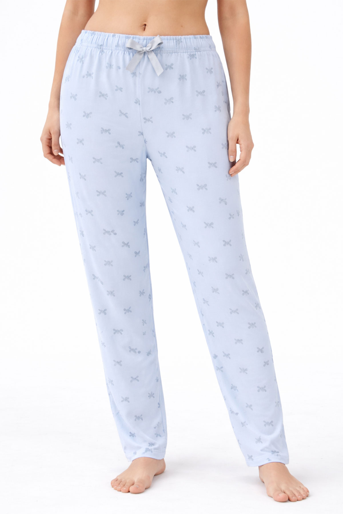 Pijamoni Kadın Tek Alt Pijama Milan Viskon Kumaş - Gri/2 - Thumbnail