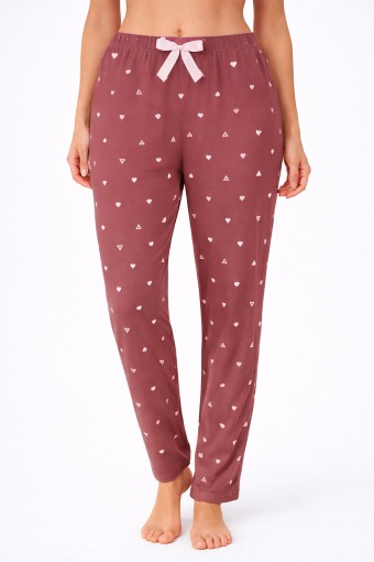 PİJAMONİ - Pijamoni Kadın Tek Alt Pijama Milan Viskon Kumaş - Gülkurusu/10