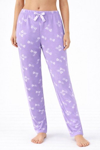 PİJAMONİ - Pijamoni Kadın Tek Alt Pijama Milan Viskon Kumaş - Lila/3