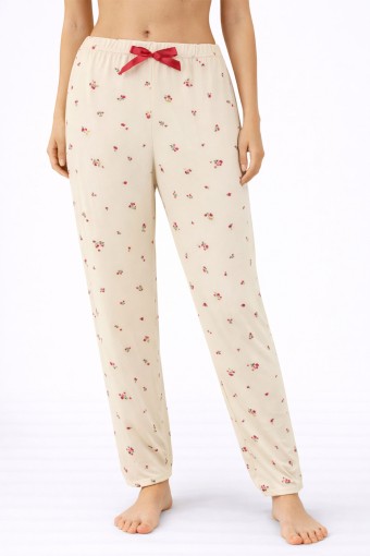 PİJAMONİ - Pijamoni Kadın Tek Alt Pijama Milan Viskon Kumaş - Sarı/1