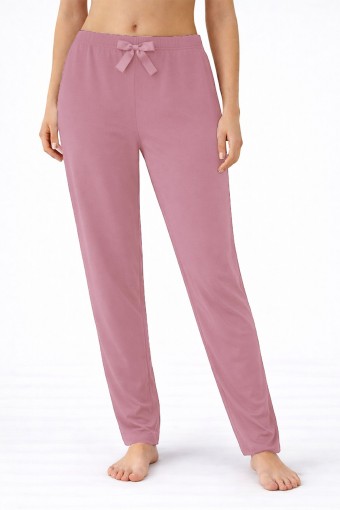 PİJAMONİ - Pijamoni Kadın Tek Alt Pijama Milan Viskon Kumaş - Somon/3
