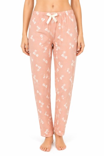 PİJAMONİ - Pijamoni Kadın Tek Alt Pijama Milan Viskon Kumaş - Somon/5