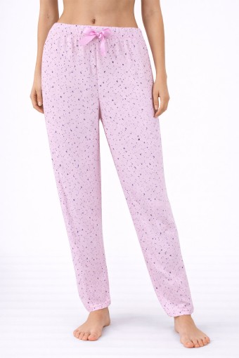 PİJAMONİ - Pijamoni Kadın Tek Alt Pijama Milan Viskon Kumaş - Toz Pembe/4