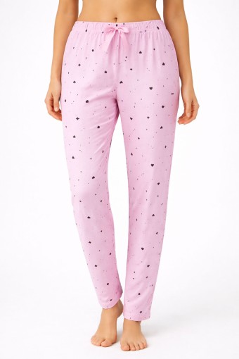 PİJAMONİ - Pijamoni Kadın Tek Alt Pijama Milan Viskon Kumaş - Toz Pembe/6