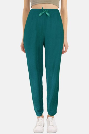 PİJAMONİ - Pijamoni Kadın Tek Alt Pijama Milan Viskon Kumaş - Zümrüt Yeşili/2