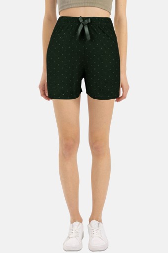 PİJAMONİ - Pijamoni Kadın Tek Alt Şort Milan - Koyu Yeşil/1