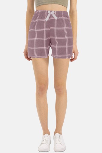 PİJAMONİ - Pijamoni Kadın Tek Alt Şort Milan - Lila