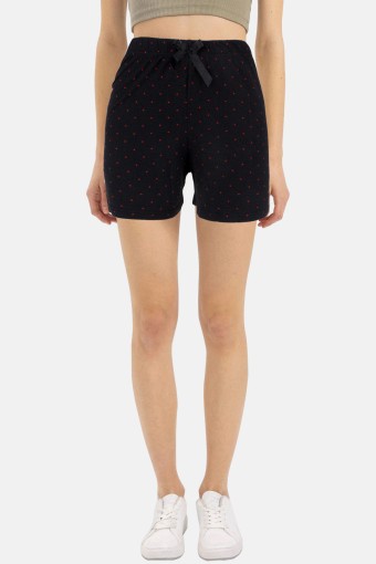 PİJAMONİ - Pijamoni Kadın Tek Alt Şort Milan - Siyah