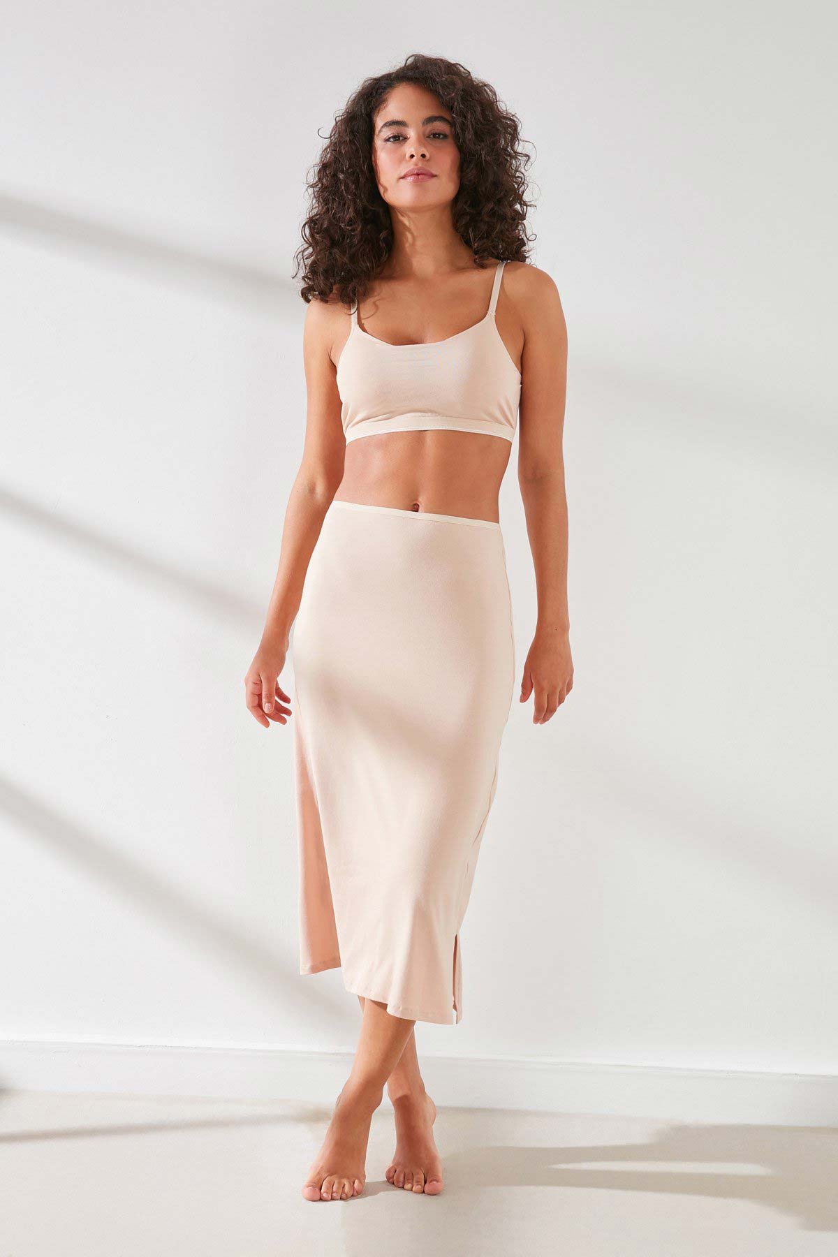 Pınar Kadın Jüpon Astar Diz Altı - Thumbnail