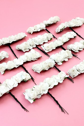 PINAR-TUHAFİYE HIRDAVAT - Pınar Kağıt Gül Süsleme Çiçeği 12'li (1)