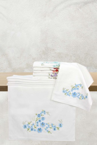 PINARCA HAVLU - Pınarca Analı Kızlı 50x90-30x50 Kadife 3d Nakışlı El Yüz Havlusu