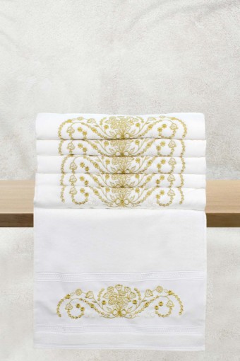 PINARCA HAVLU - Pınarca El Yüz Havlusu Bukle Boyama Nakışlı Havlu 50x90