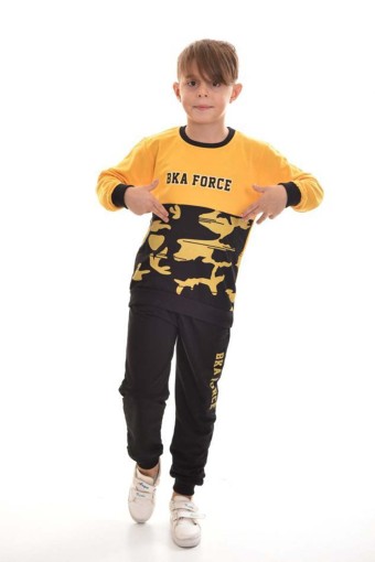PINARCA EV GİYİM - Pınarca Erkek Çocuk Force Pijama Takımı - Sarı