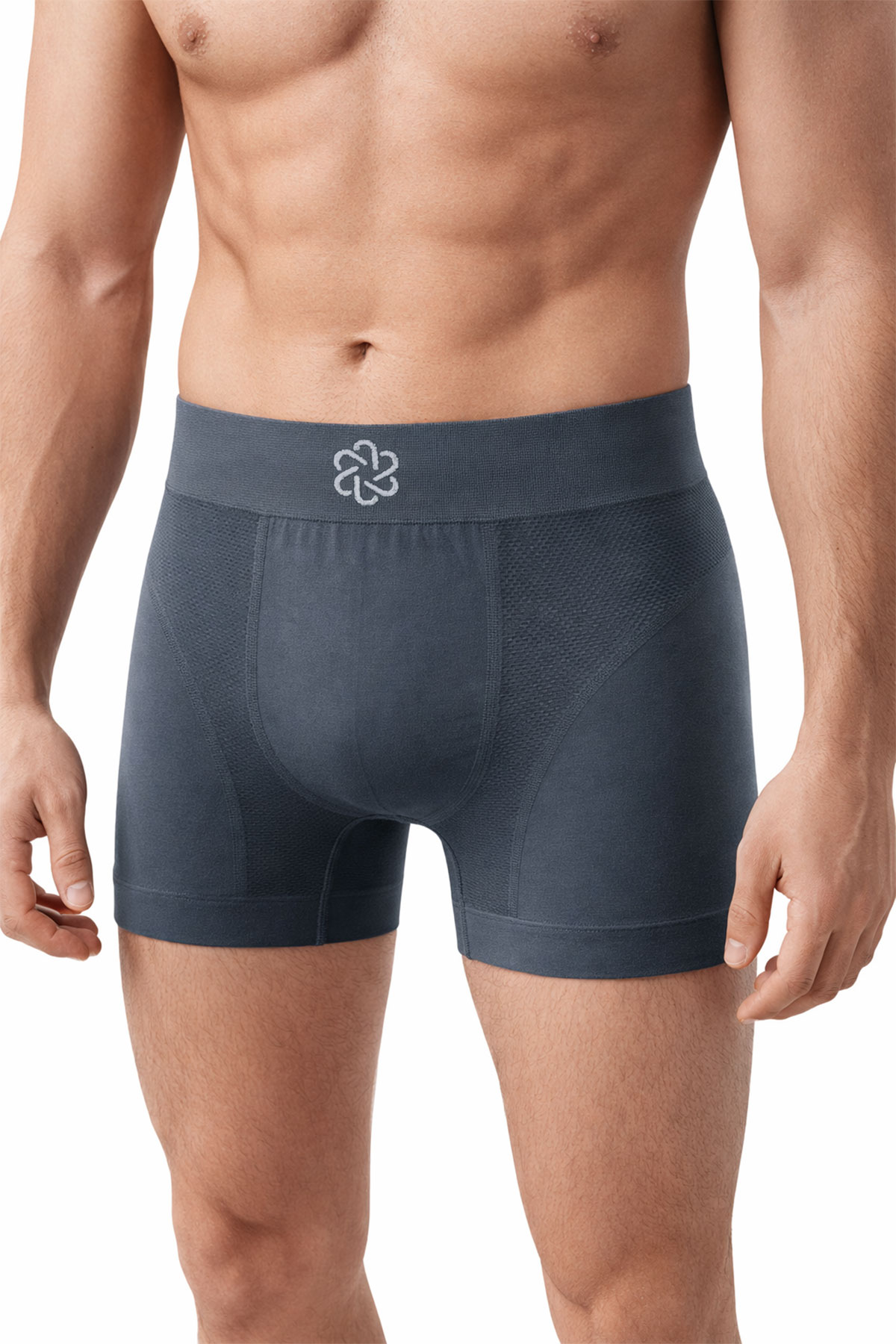 Pınarca Erkek Dikişsiz Boxer Seamless - Füme - M - Thumbnail