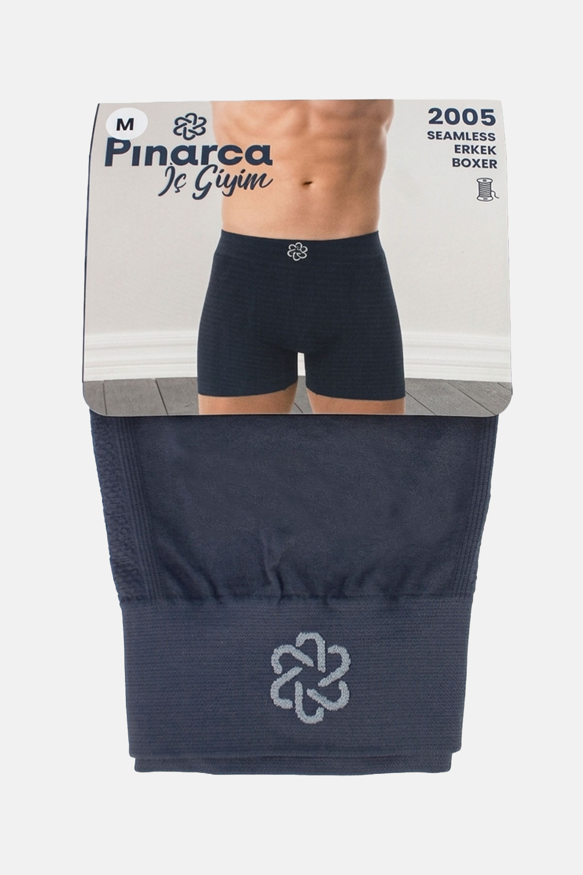 Pınarca Erkek Dikişsiz Boxer Seamless - Füme - XL - Thumbnail