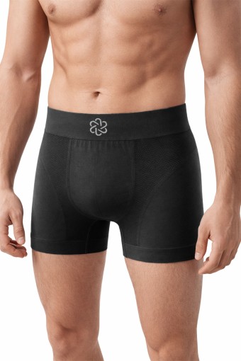 PINARCA KORSE - Pınarca Erkek Dikişsiz Boxer Seamless - Siyah - L