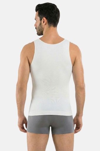 PINARCA KORSE - Pınarca Erkek Kalın Askılı Korse Atlet Toparlayıcı - Beyaz - 2XL (1)