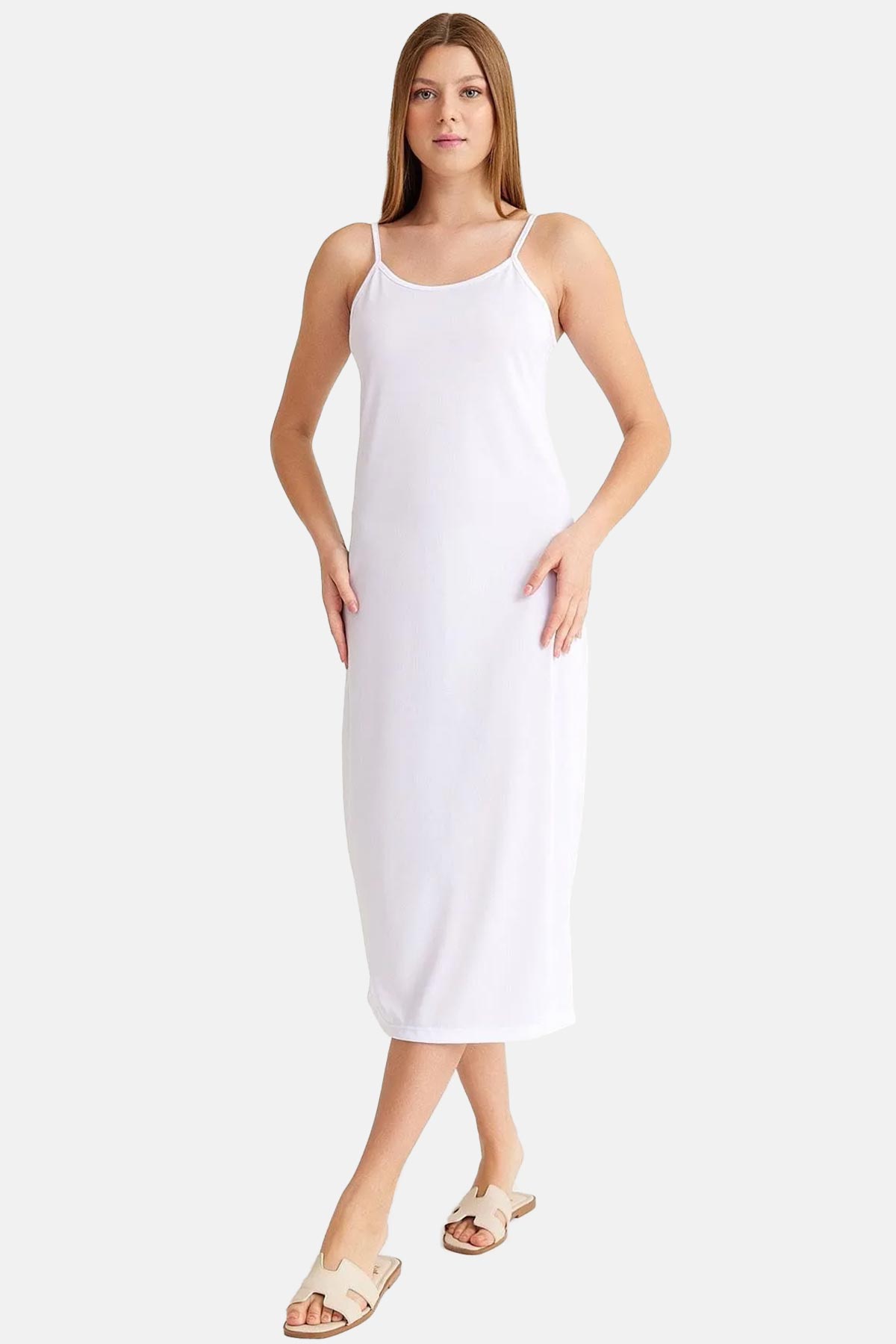 Pınarca Kadın İp Askılı Kombinezon Viskon - Thumbnail