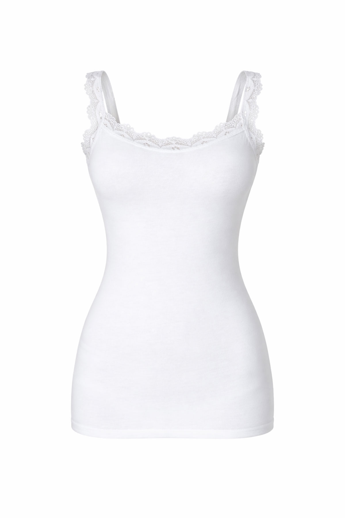 Pınarca Kadın Kalın Askılı Dantelli Modal Atlet - Thumbnail