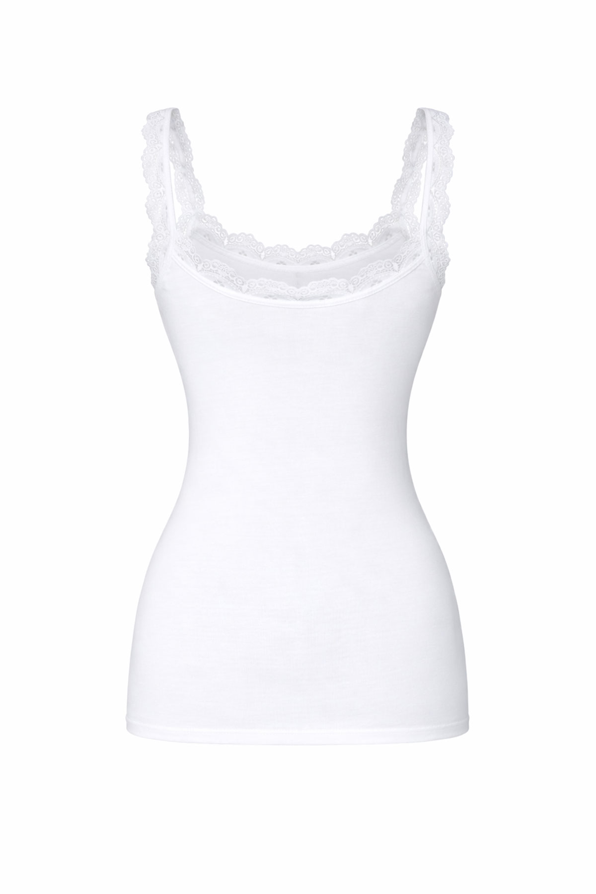 Pınarca Kadın Kalın Askılı Dantelli Modal Atlet - Thumbnail