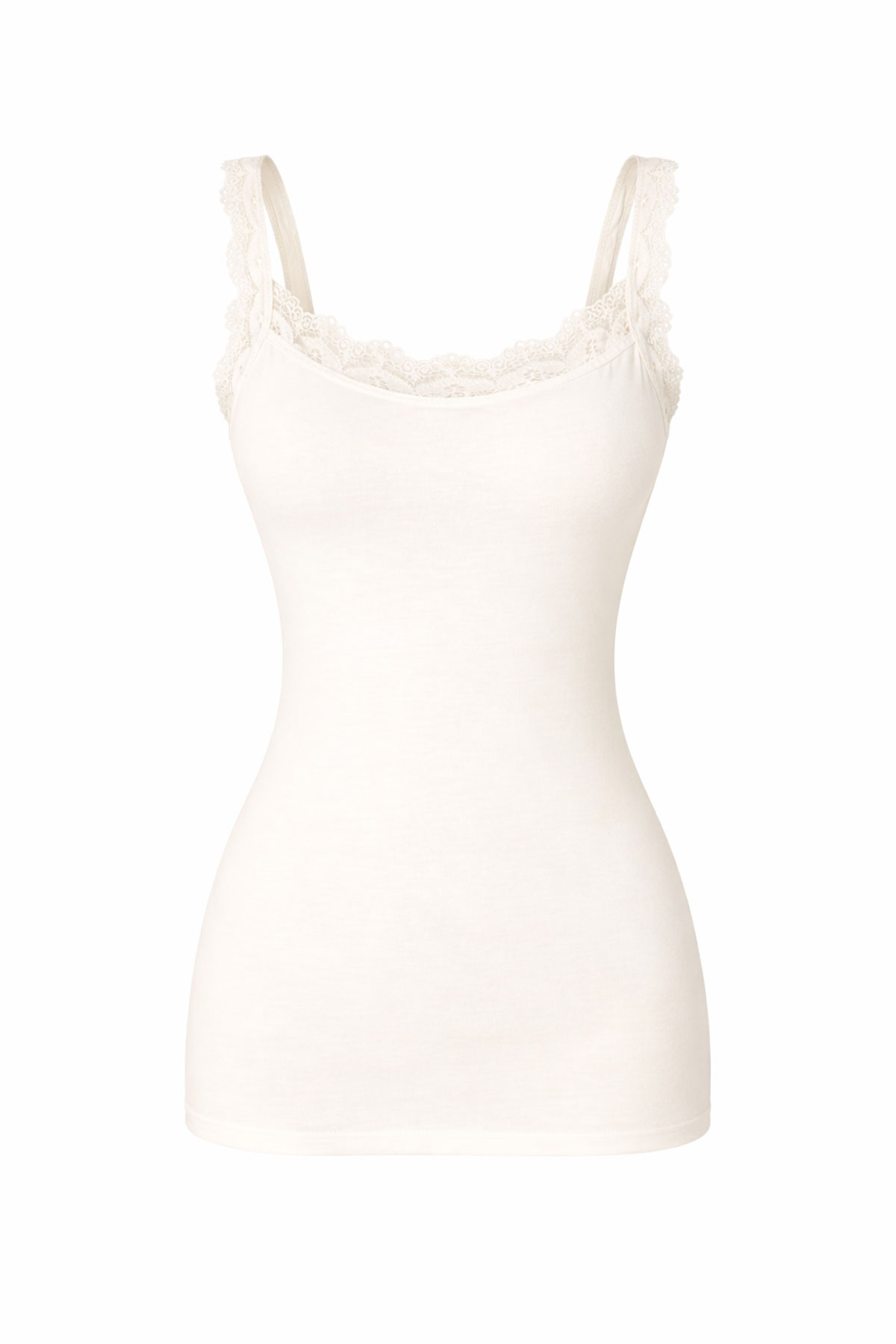 Pınarca Kadın Kalın Askılı Dantelli Modal Atlet - Thumbnail