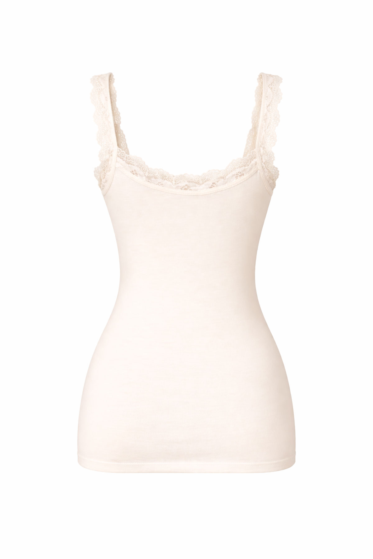 Pınarca Kadın Kalın Askılı Dantelli Modal Atlet - Thumbnail