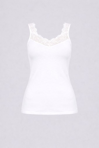 PINARCA ÇAMAŞIR - Pınarca Kadın Kalın Askılı Dantelli Modal Atlet