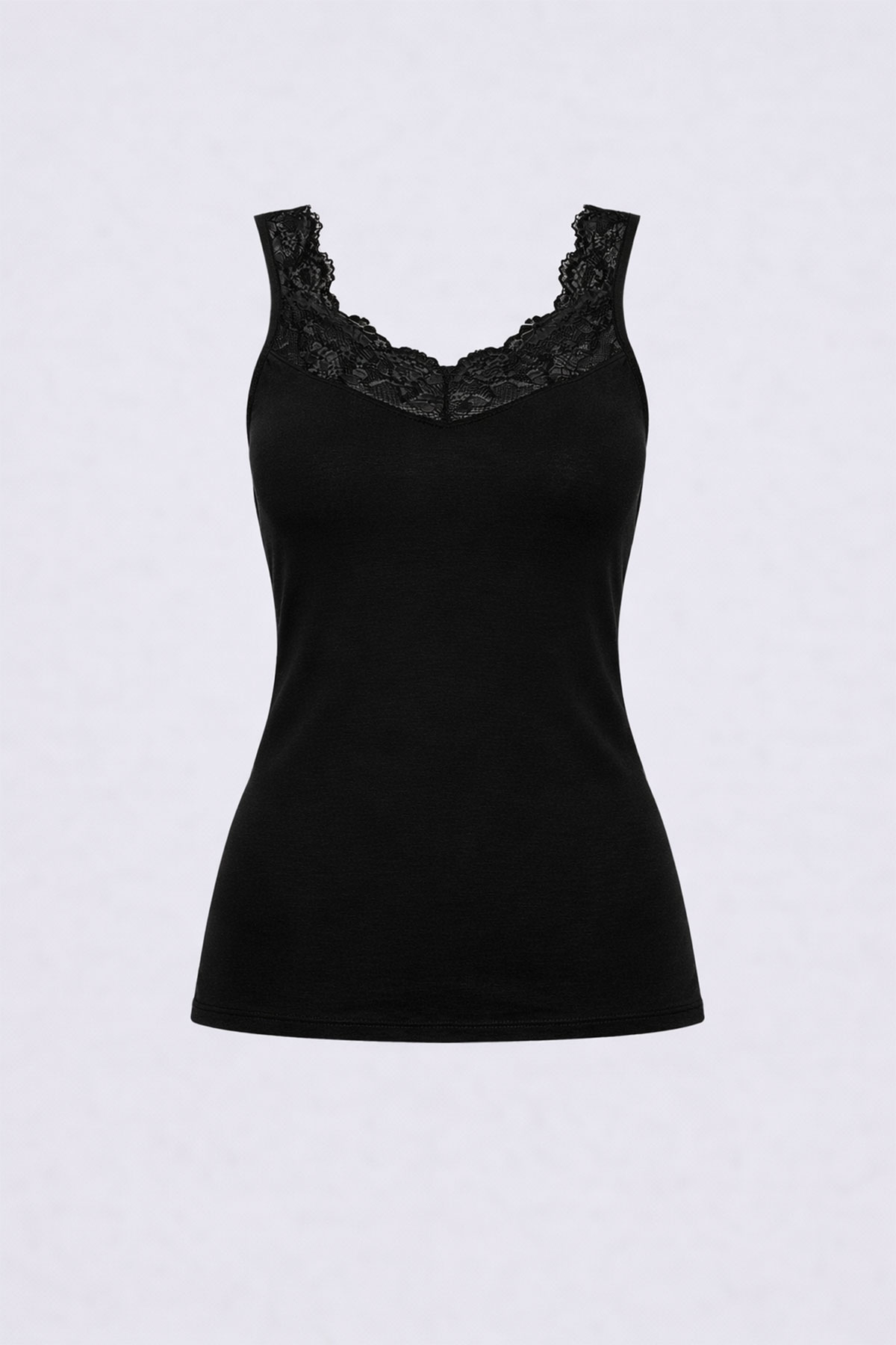 Pınarca Kadın Kalın Askılı Dantelli Modal Atlet - Thumbnail