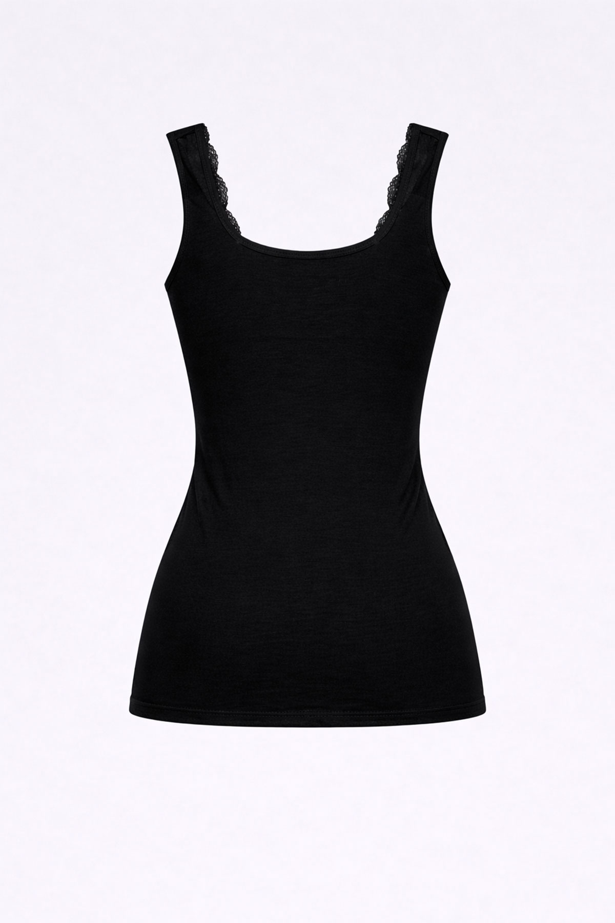 Pınarca Kadın Kalın Askılı Dantelli Modal Atlet - Thumbnail