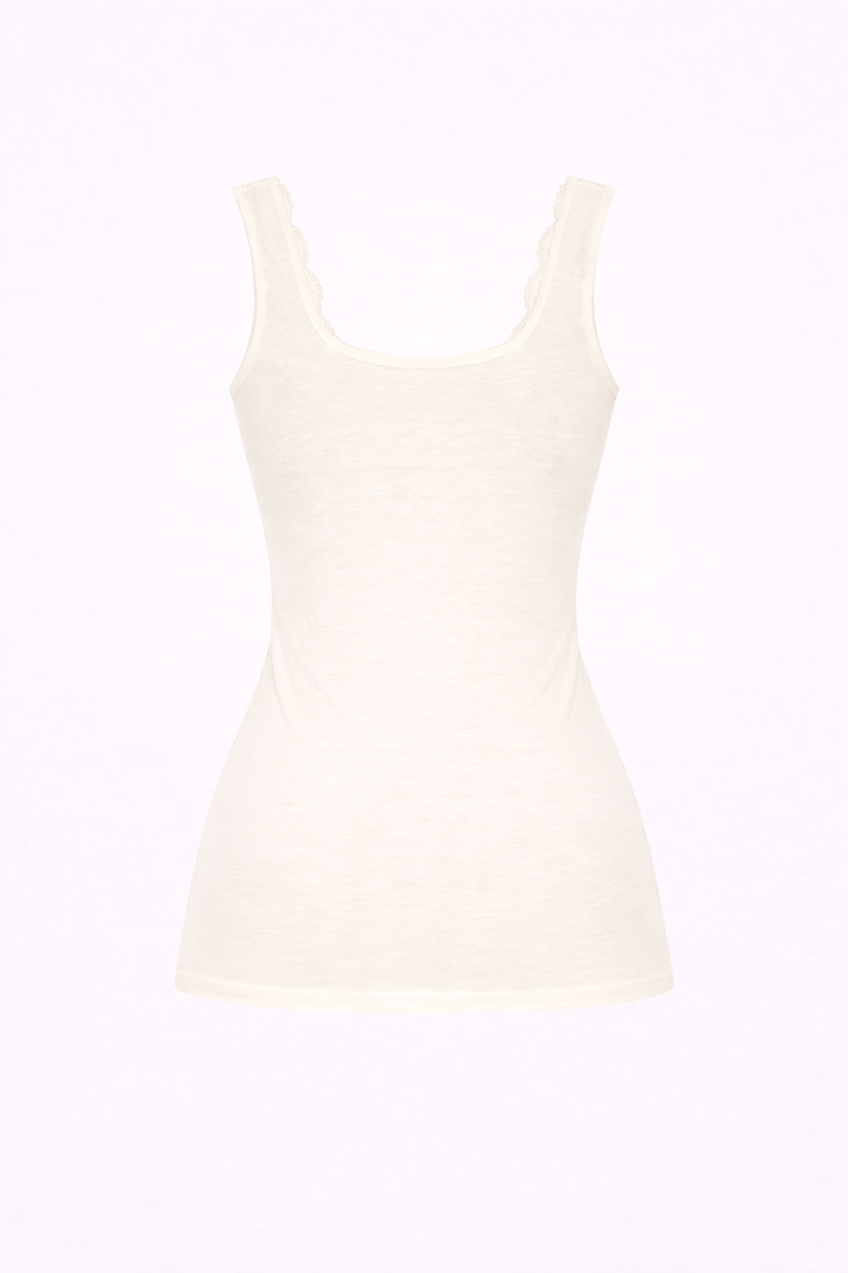 Pınarca Kadın Kalın Askılı Dantelli Modal Atlet - Thumbnail