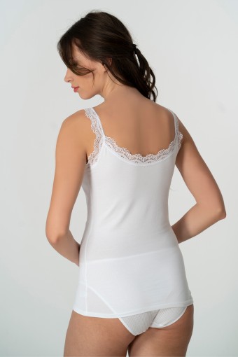 PINARCA ÇAMAŞIR - Pınarca Kadın Kalın Askılı Dantelli Modal Atlet (1)