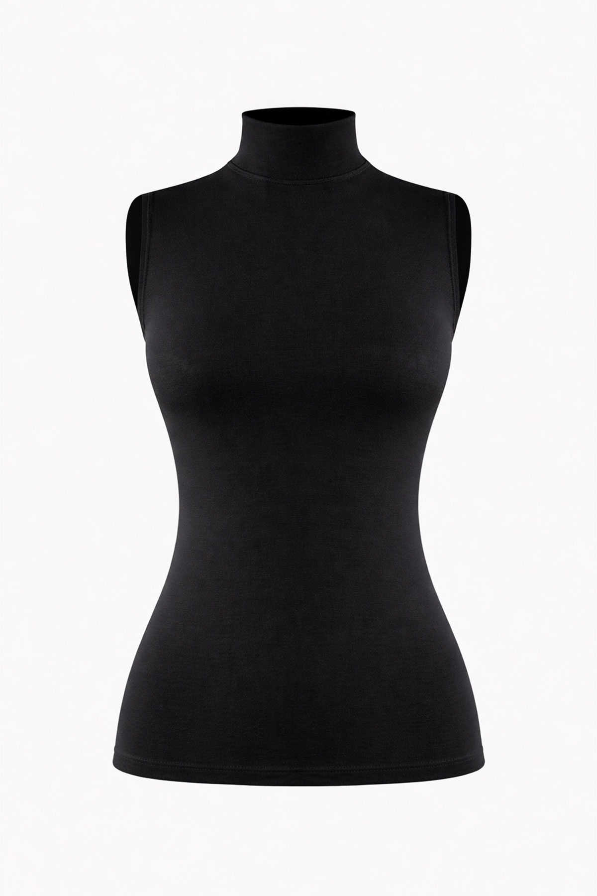 Pınarca Kadın Modal Balıkçı Yaka Sıfır Kol Atlet - Thumbnail