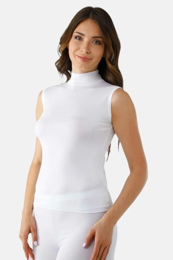 PINARCA ÇAMAŞIR - Pınarca Kadın Modal Balıkçı Yaka Sıfır Kol Atlet (1)