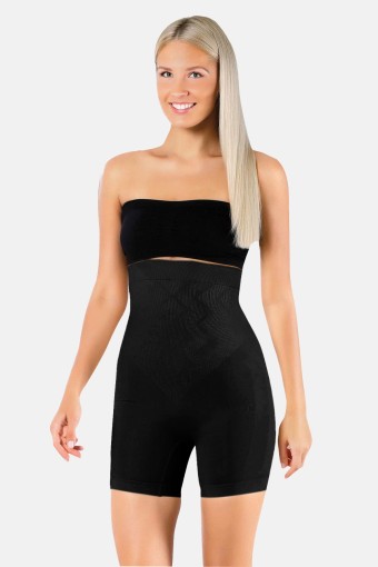 PINARCA KORSE - Pınarca Kadın Paçalı Korse Mideli Toparlayıcı - Siyah - 2XL