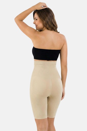 PINARCA KORSE - Pınarca Kadın Paçalı Korse Yüksek Bel Uzun Paça Toparlayıcı - Ten - 3XL (1)