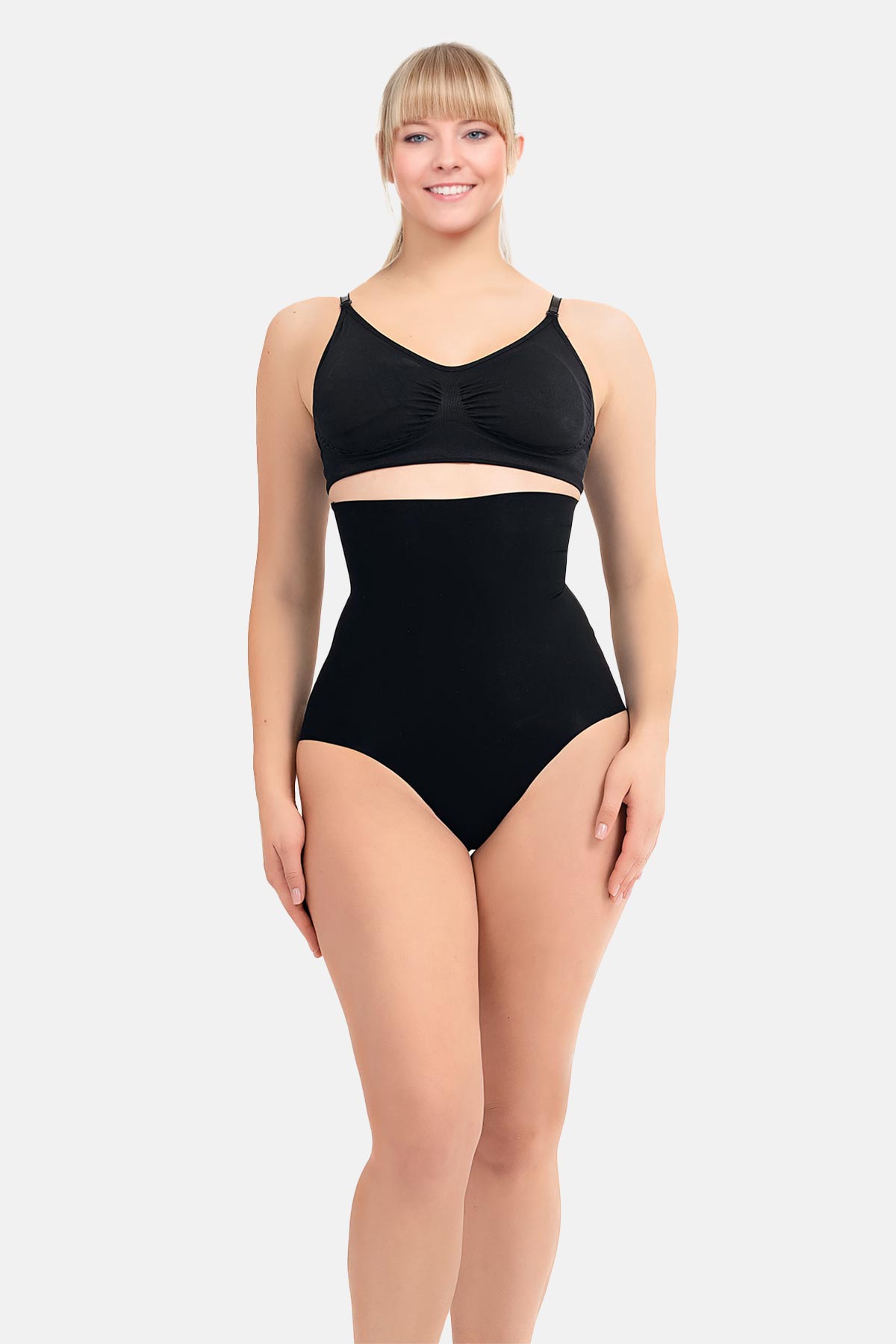 Pınarca Kadın Slip Korse Külot Yüksek Bel Lazer Kesim - Thumbnail